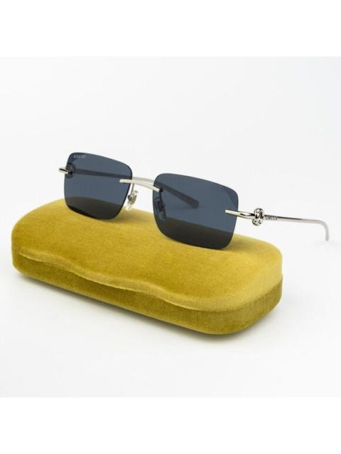 GUCCI Gucci Men Sunglasses Silver Blue Rectangle GG1703S 003 BRAND NEW