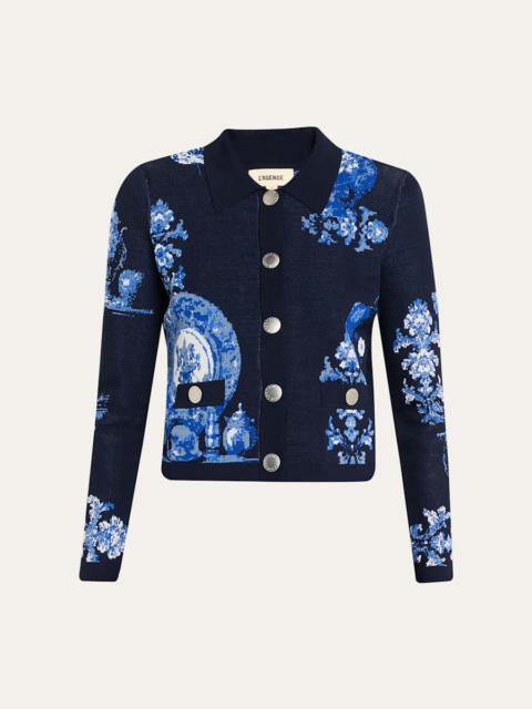 L'AGENCE Western Toile Osiris Jacquard Cardigan