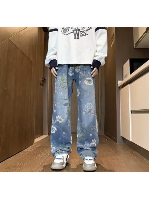 Japanese Brand - Floral Printed Jean