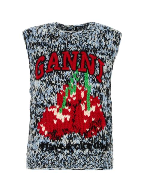 GANNI Multicolor Wool Oversize Vest