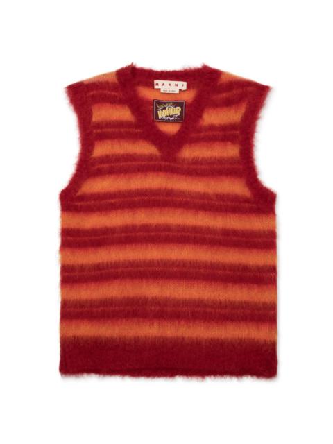 Marni V NECK SWEATER - LACQUER