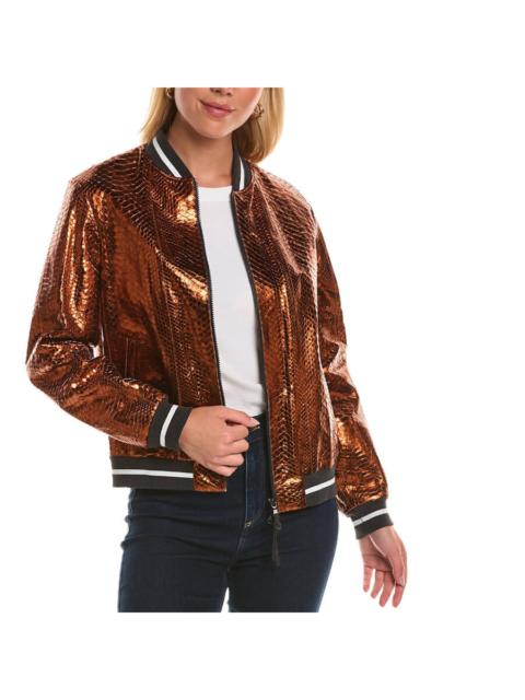 Brunello Cucinelli Brunello Cucinelli Copper Leather Bomber Jacket