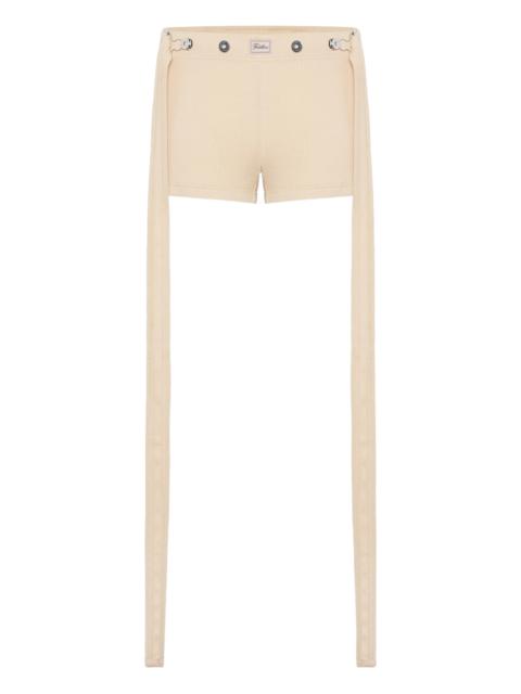 Jean Paul Gaultier ribbed patch-detail shorts