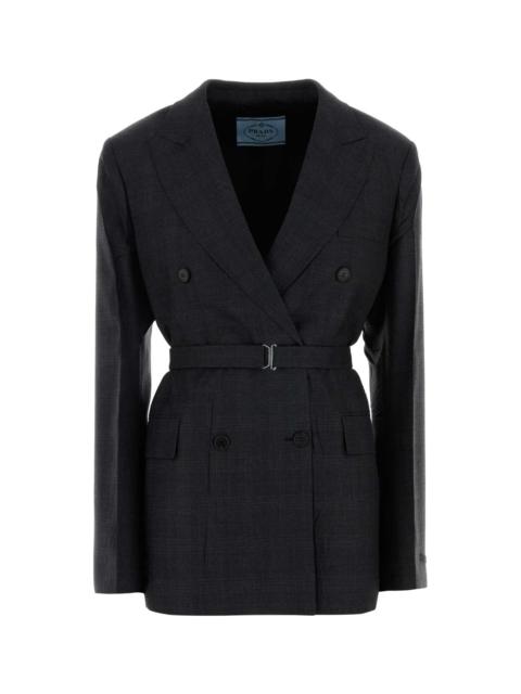 Prada Embroidered Wool Blazer