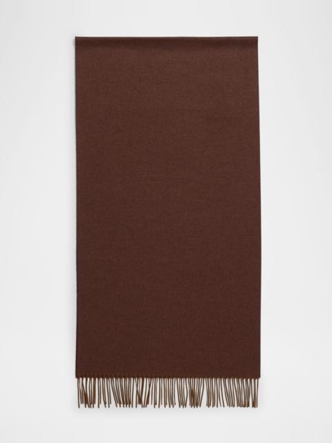 Loro Piana Cashmere Sciarpa Two-Tone Fringe-Trim Scarf
