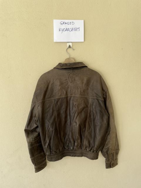 Other Designers Italian Designers - VINTAGE GIANNI VALENTINO AVANT GARDE LEATHER JACKET