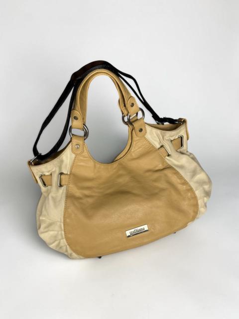 John Galliano Archive 90s John Galliano Shoulder Hobo Leather Bag Handle