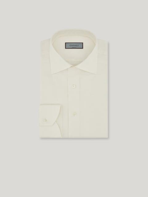Canali IMPECCABILE CREAM TWILL COTTON REGULAR-FIT FORMAL SHIRT