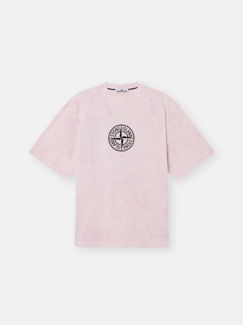 Stone Island 2100021 COMBED ORGANIC COTTON JERSEY 'PAINTBALL' TREATMENT