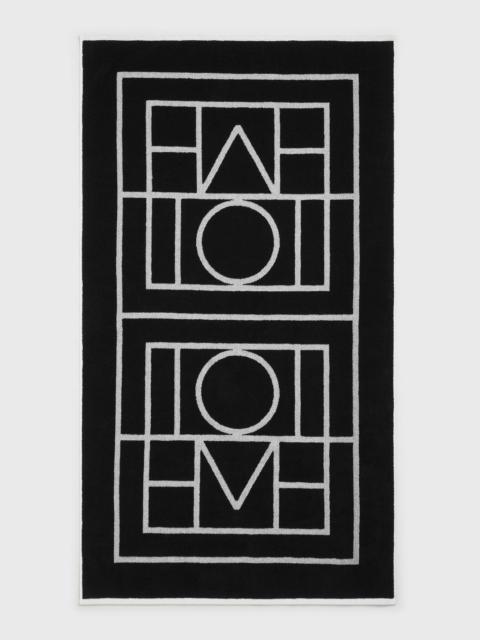 TOTEME Monogram beach towel black/tofu