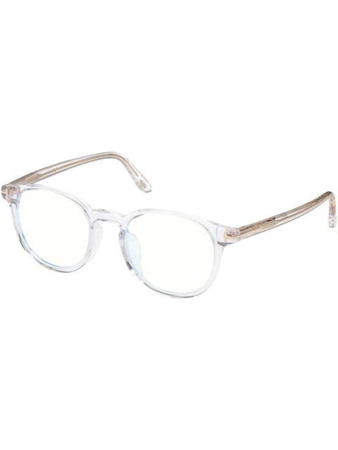 TOM FORD Tom Ford Blue Light Block Round Men's Eyeglasses FT5795-K-B 026 51