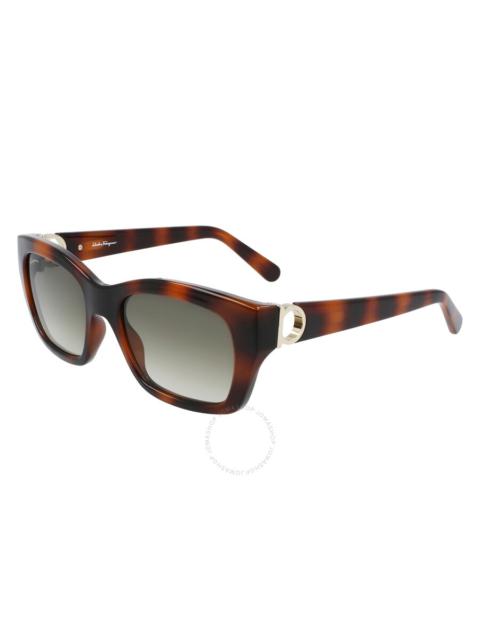 FERRAGAMO Salvatore Ferragamo Grey Gradient Square Ladies Sunglasses SF1012S 214 53