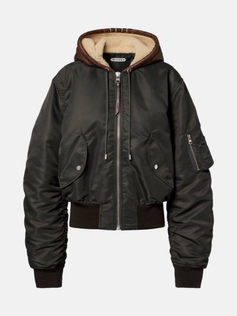 JW Anderson Shearling-trimmed bomber jacket