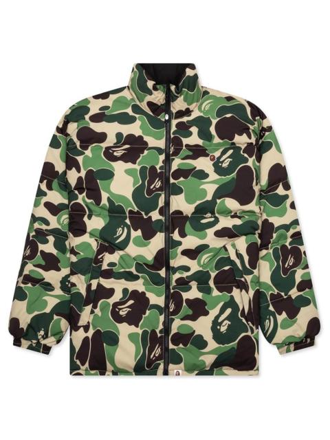 A BATHING APE® ABC CAMO REVERSIBLE DOWN JACKET - GREEN