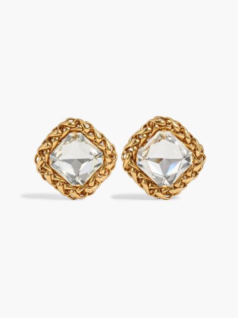 Jennifer Behr Belle gold-tone crystal earrings
