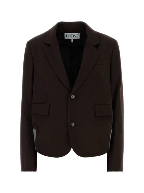Loewe Loewe Women Chocolate Wool Blazer
