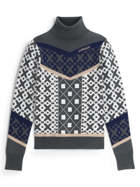 SPYDER Womens Stellar Ski Sweater - Slate Blue