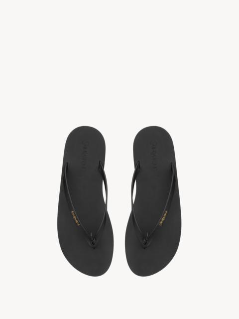 SAINT LAURENT POOL FLIP-FLOPS IN SMOOTH LEATHER