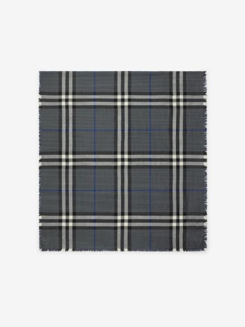 Burberry Reversible Check Wool Silk Scarf