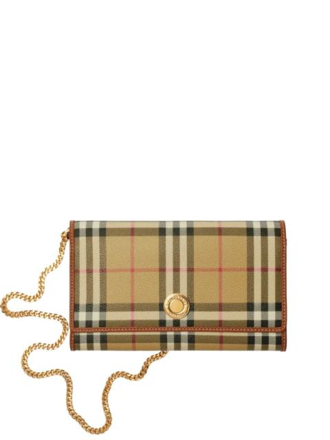 Burberry Check Chain Strap Wallet Women
