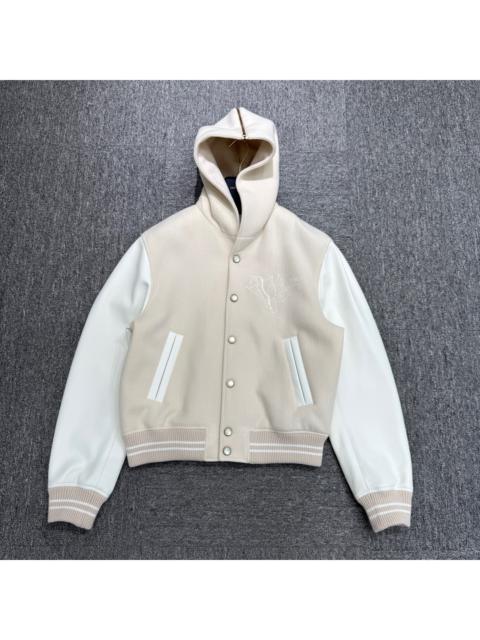 Louis Vuitton louis vuitton lv beaded lettering leather hooded jacket