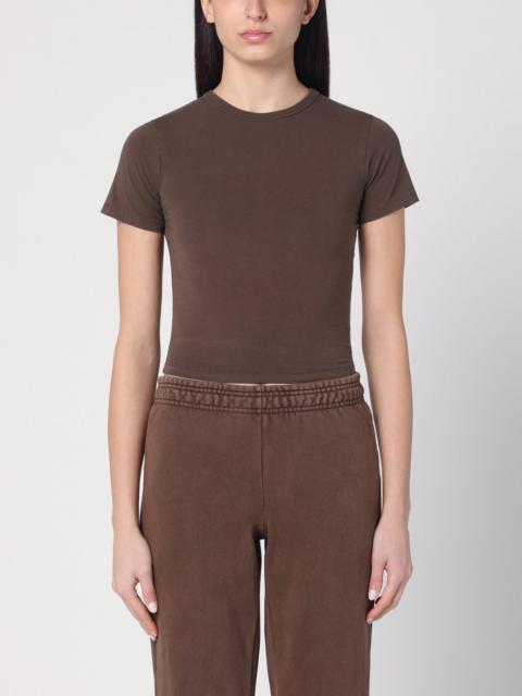 entire studios Brown cropped T-shirt in cotton