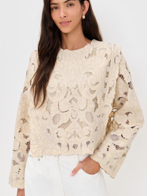 Sea Ceci Embroidery Long Sleeve Top