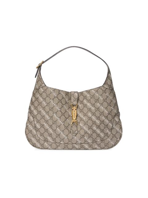 GUCCI Gucci x Balenciaga The Hacker Project Medium Jackie 1961 GG Supreme Beige/Ebony/White