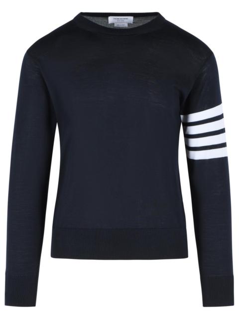 Thom Browne Thom Browne 'Classic 4 Bar' Sweater In Navy Merino Wool Men