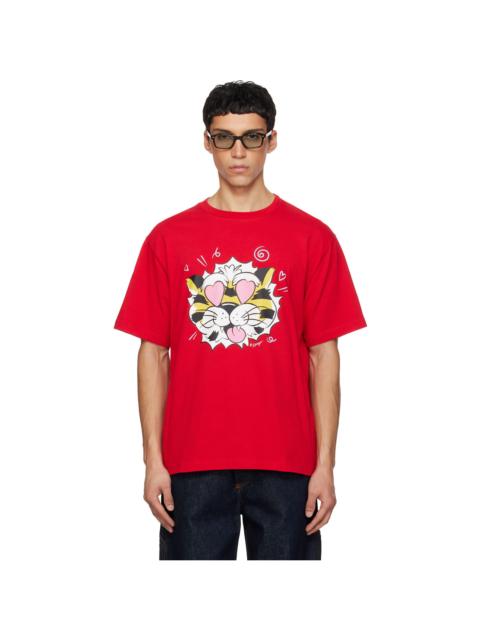 KENZO Red Kenzo Paris 'KENZO Wild Tiger' Oversized T-shirt