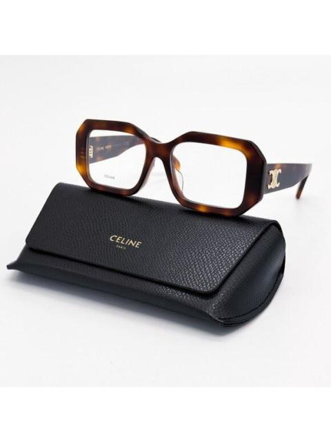 CELINE NEW CL50155I 053, CELINE GEOMETRIC HAVANA BROWN EYEGLASSES C