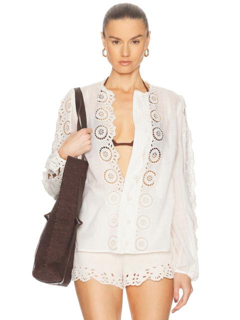 Zimmermann Lucky Embroidered Blouse | forward | REVERSIBLE