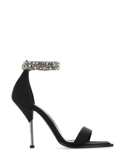 Alexander McQueen Alexander Mcqueen Women Black Satin Sandals