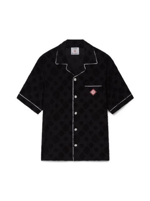 CASABLANCA Towelling Monogram Short Sleeve Shirt