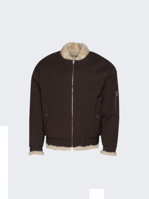 MM6 Maison Margiela Sports Jacket Brown And Beige