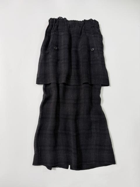 BAO BAO ISSEY MIYAKE Issey Miyake Double-Layer Pure Linen Skirt