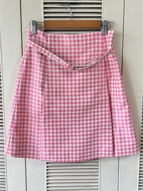 Dior Dior Pink Houndstooth Mini Skirt