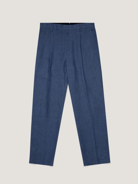 Sunspel Pleated Linen Trouser