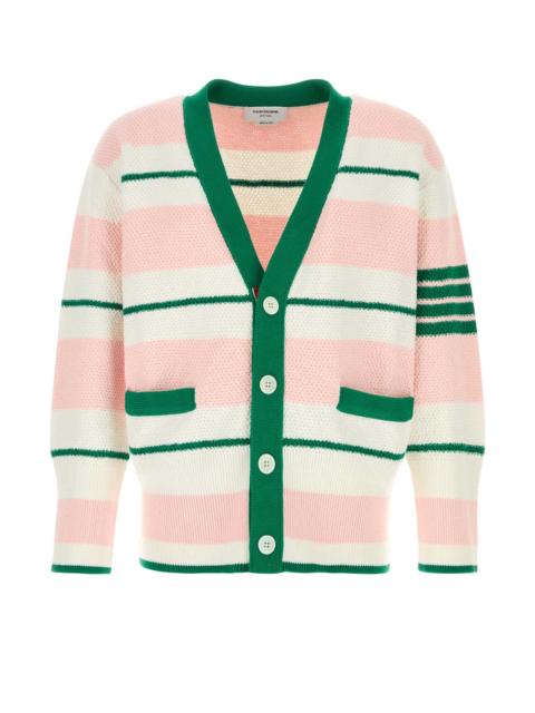 Thom Browne Thom Browne Men Embroidered Cotton Cardigan