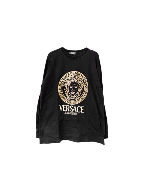 GIANNI VERSACE JEANS COUTURE BIG LOGO MEDUSA LONG SLEEVE T-SHIRT