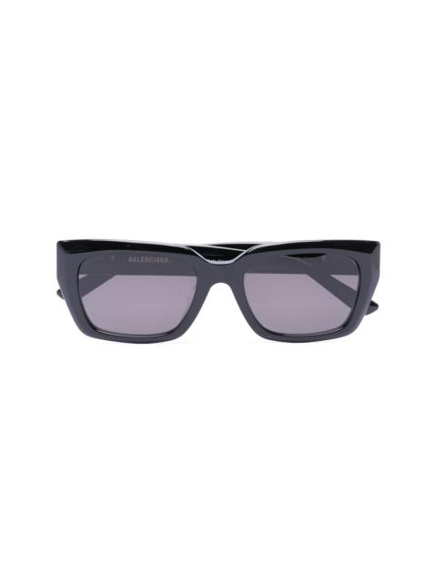 BALENCIAGA logo-lettering square-frame sunglasses