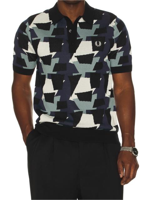 Fred Perry Fragment Jacquard Knit Polo Shirt