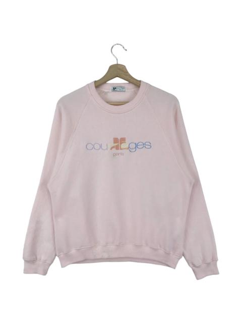 Courreges Embroidered Multicolor Logo Sweatshirts