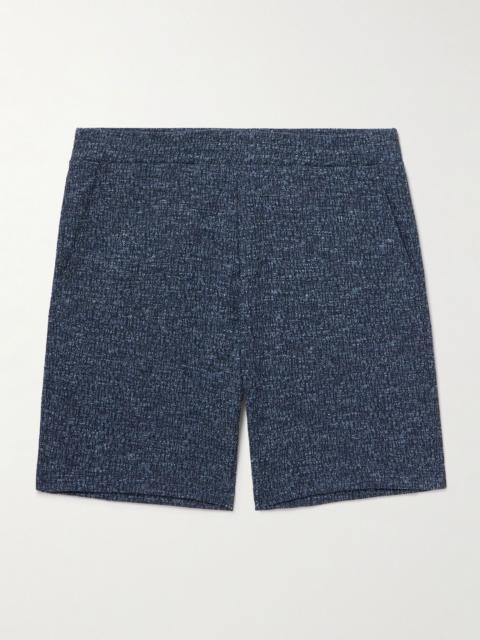 Paul Smith Textured Cotton and Linen-Blend Shorts Blue