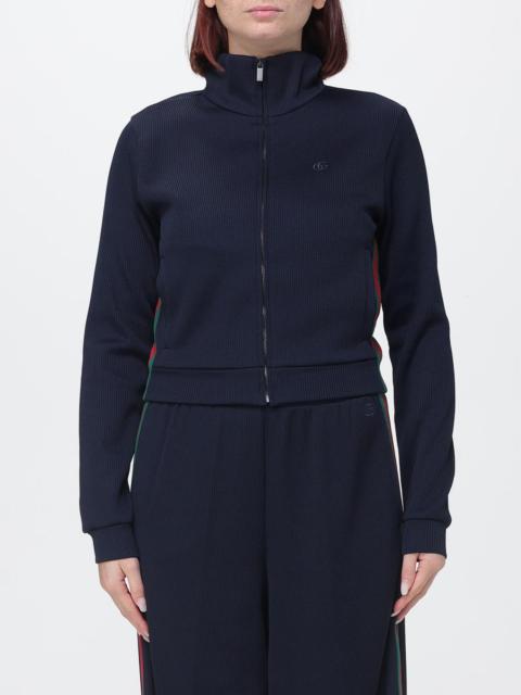 GUCCI Gucci Women Gucci Web Stripe High Neck Slim Fit Technical Jersey Track Jacket