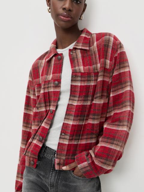 R13 Relaxed Pleated Trucker Jacket