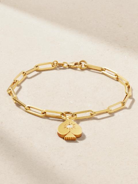 FOUNDRAE Spade 18-karat Gold Diamond Bracelet