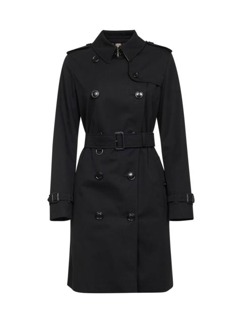 Burberry Burberry Women Black Mid-Length Kensington Heritage Trench Coat
