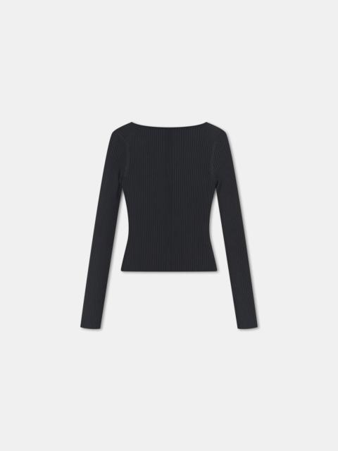 AERON NILA
Cut-out back ribbed long-sleeved top