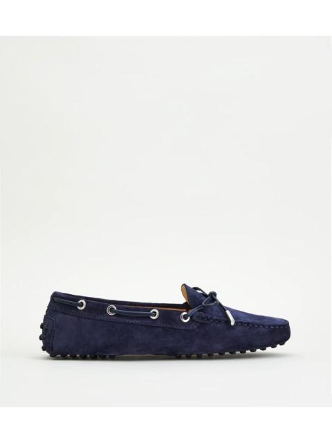 Tod's GOMMINO DRIVING SHOES IN SUEDE - BLUE